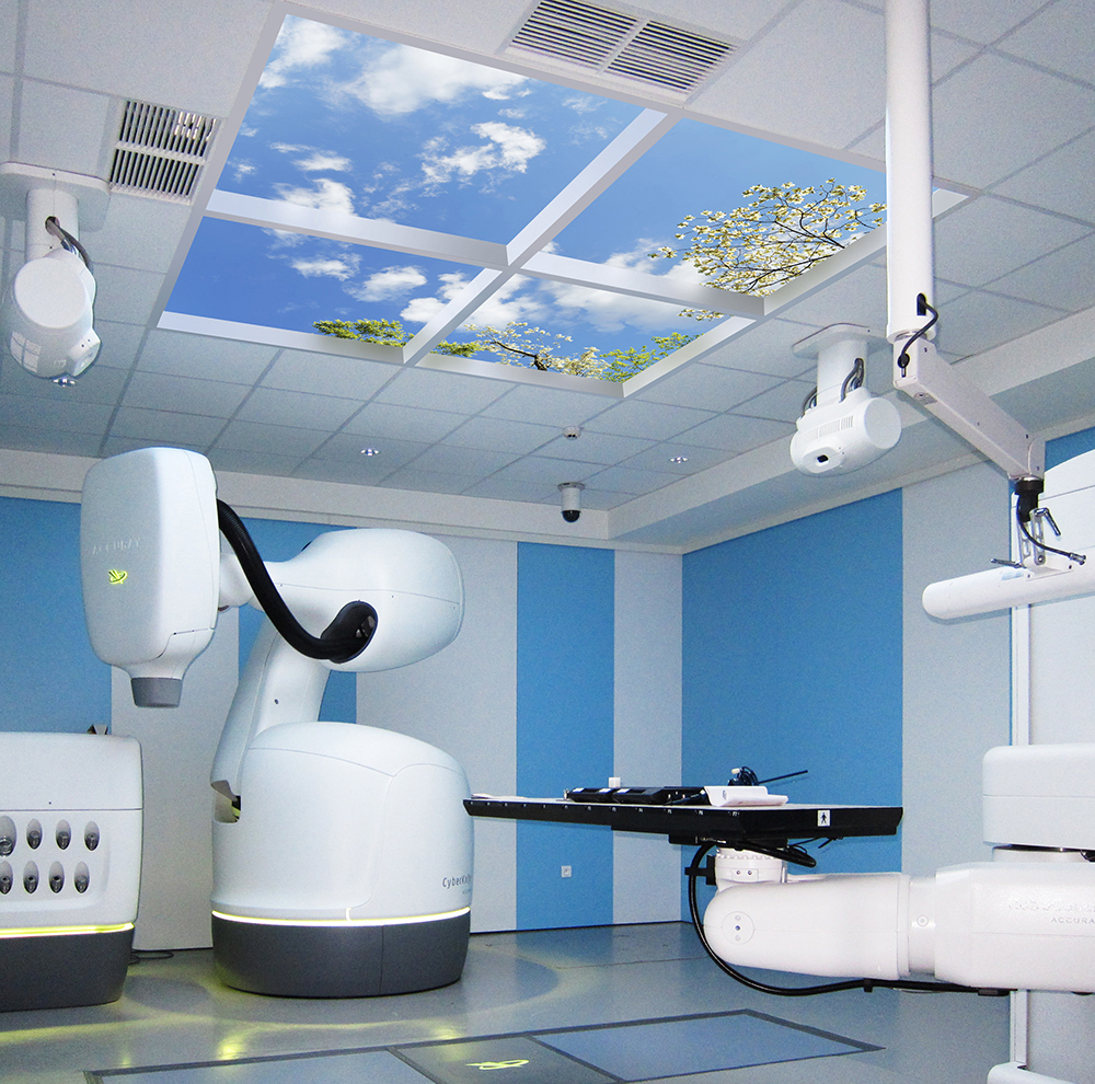 Revelation SkyCeiling (artificial skylight) in Cyberknife Room.