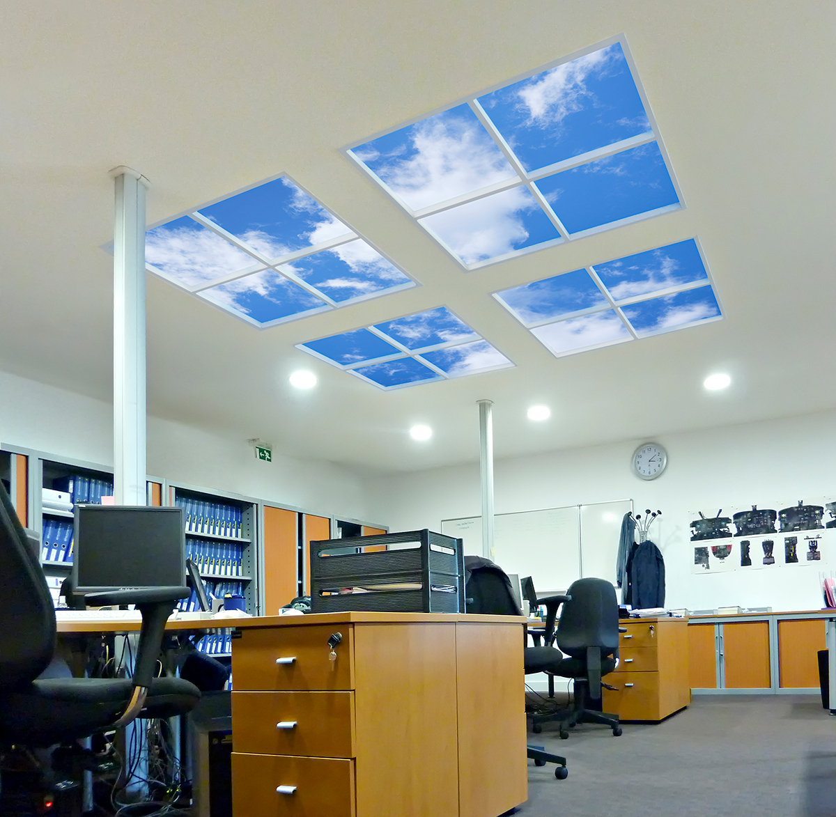 Four quadrant 1.2m x 1.2m Luminous SkyCeiling (artificial skylight)